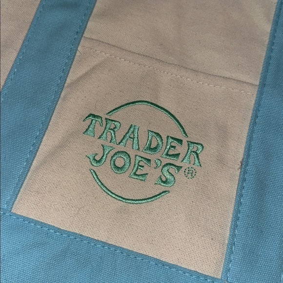 Trader Joe's *NWT* Mini Pastel Canvas Tote Bags, Bundle of 2 - Picture 8 of 11